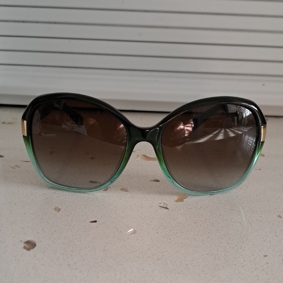 NWT Jimmy Choo Alana Black and Green Gradient Sunglasses - Picture 3 of 10